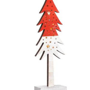 albero natale legno con luce led