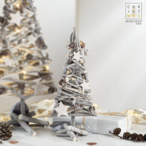 albero di natale legno con luci led