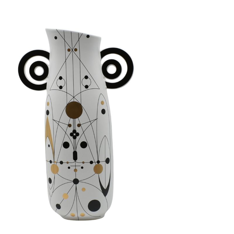 Vaso originale con decori stilizzati