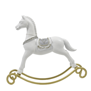 cavallo a dondolo bianco