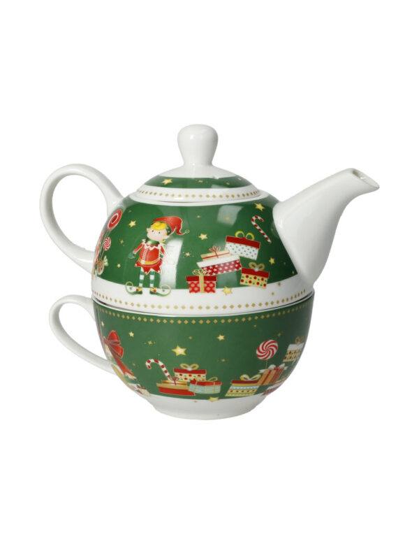 teiera con tazza natale brandani