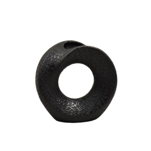 Vaso nero tondo per fiori