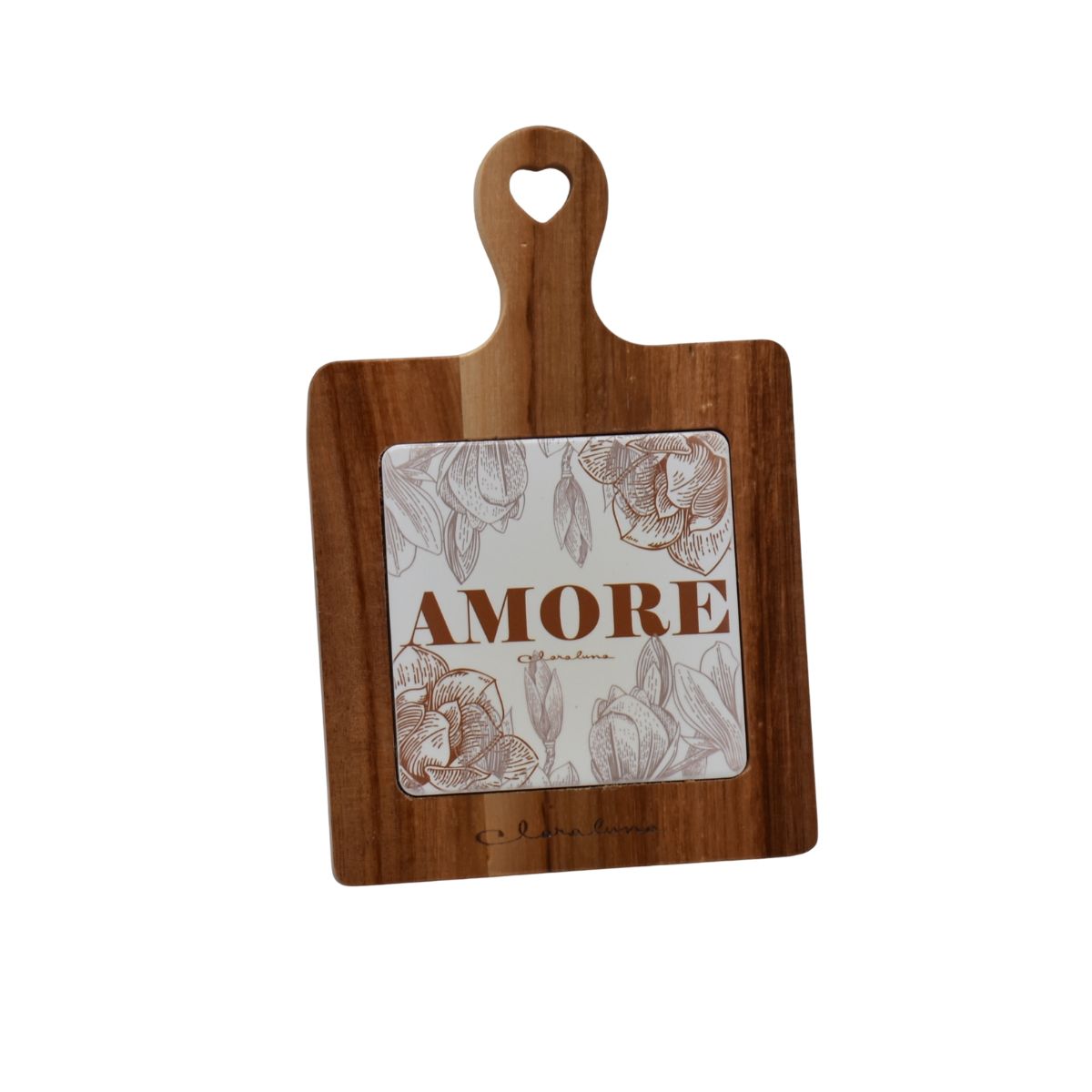 Bomboniera matrimonio Claraluna tagliere in ceramica e legno