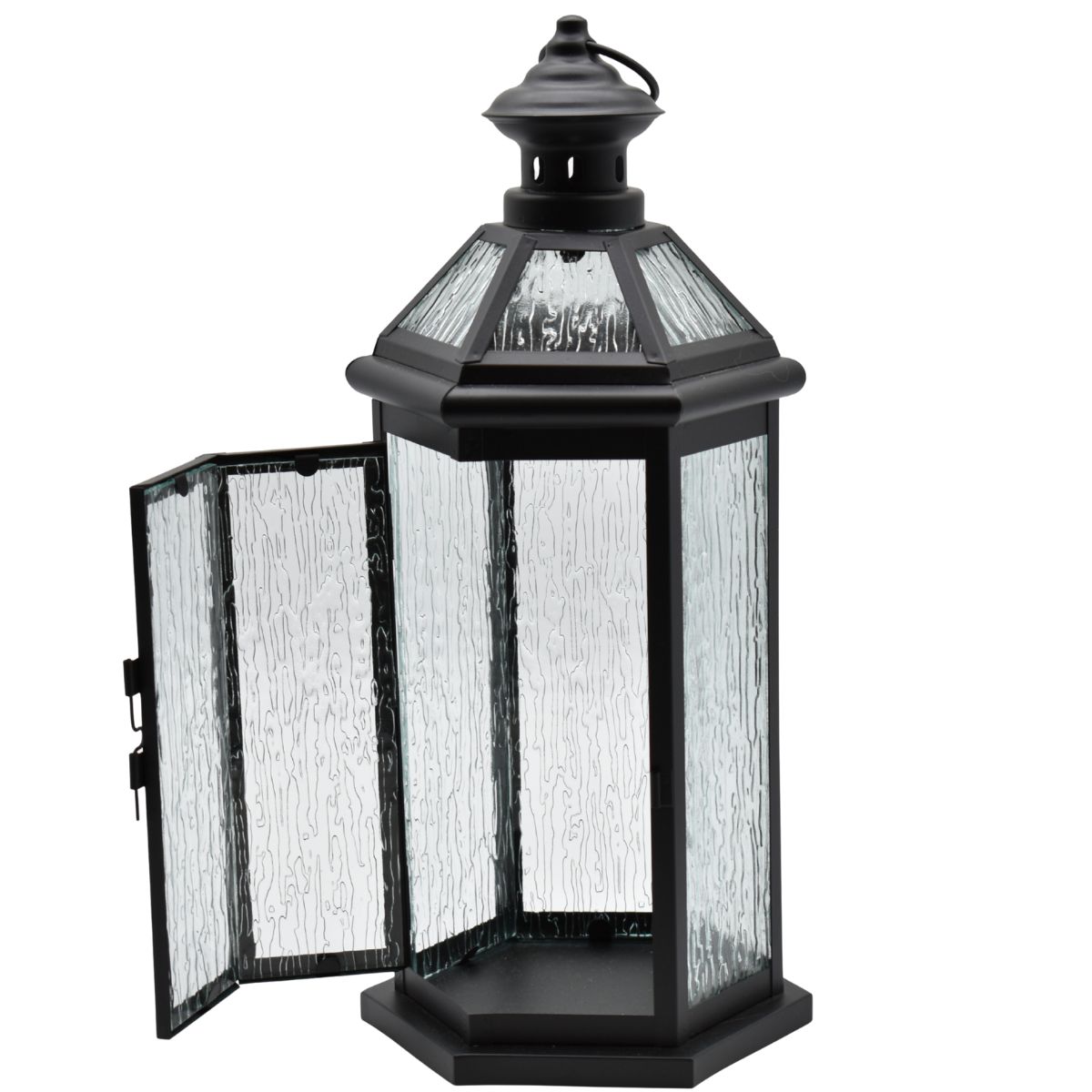 Lanterna d'arredo in metallo e vetro - immagine 2