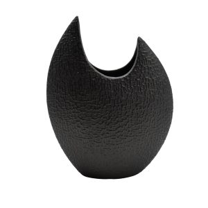 Vaso ceramica nero opaco e lucido