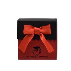 bomboniera laurea scatolina con calamita gufetto