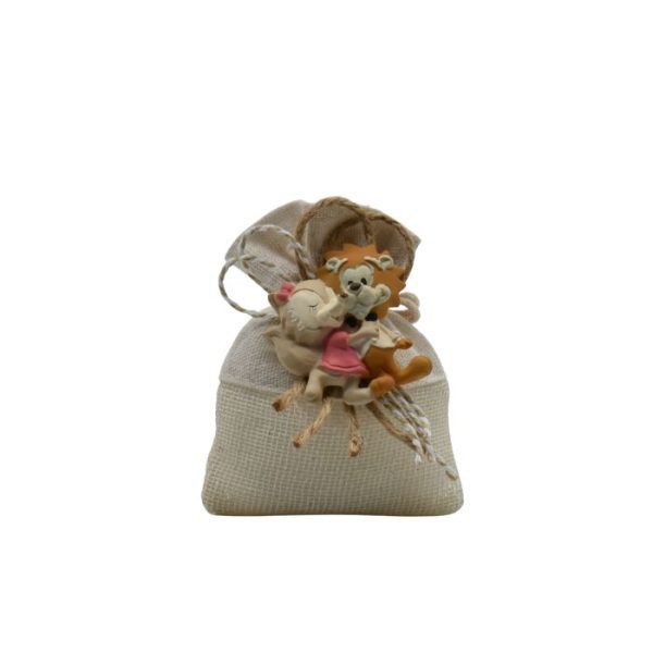 Bomboniera sacchetto con calamita sposini