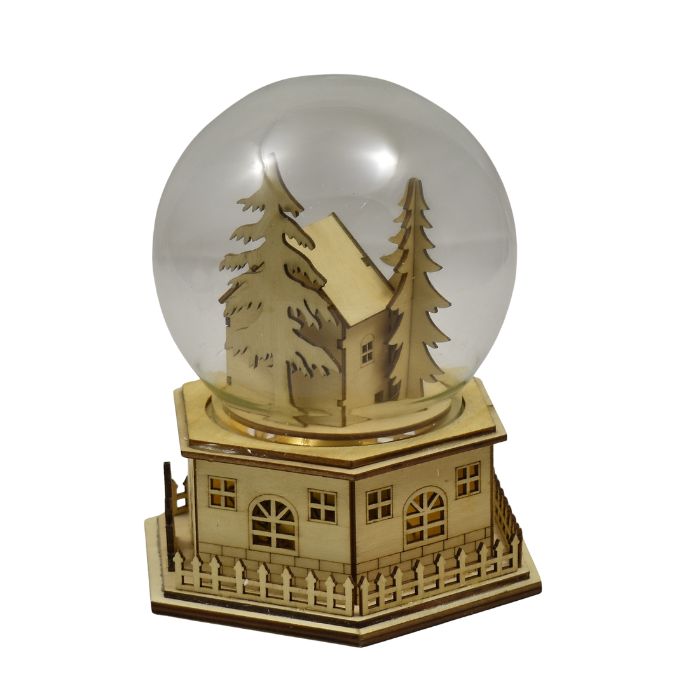 Carillon con casetta e abete in legno - immagine 2