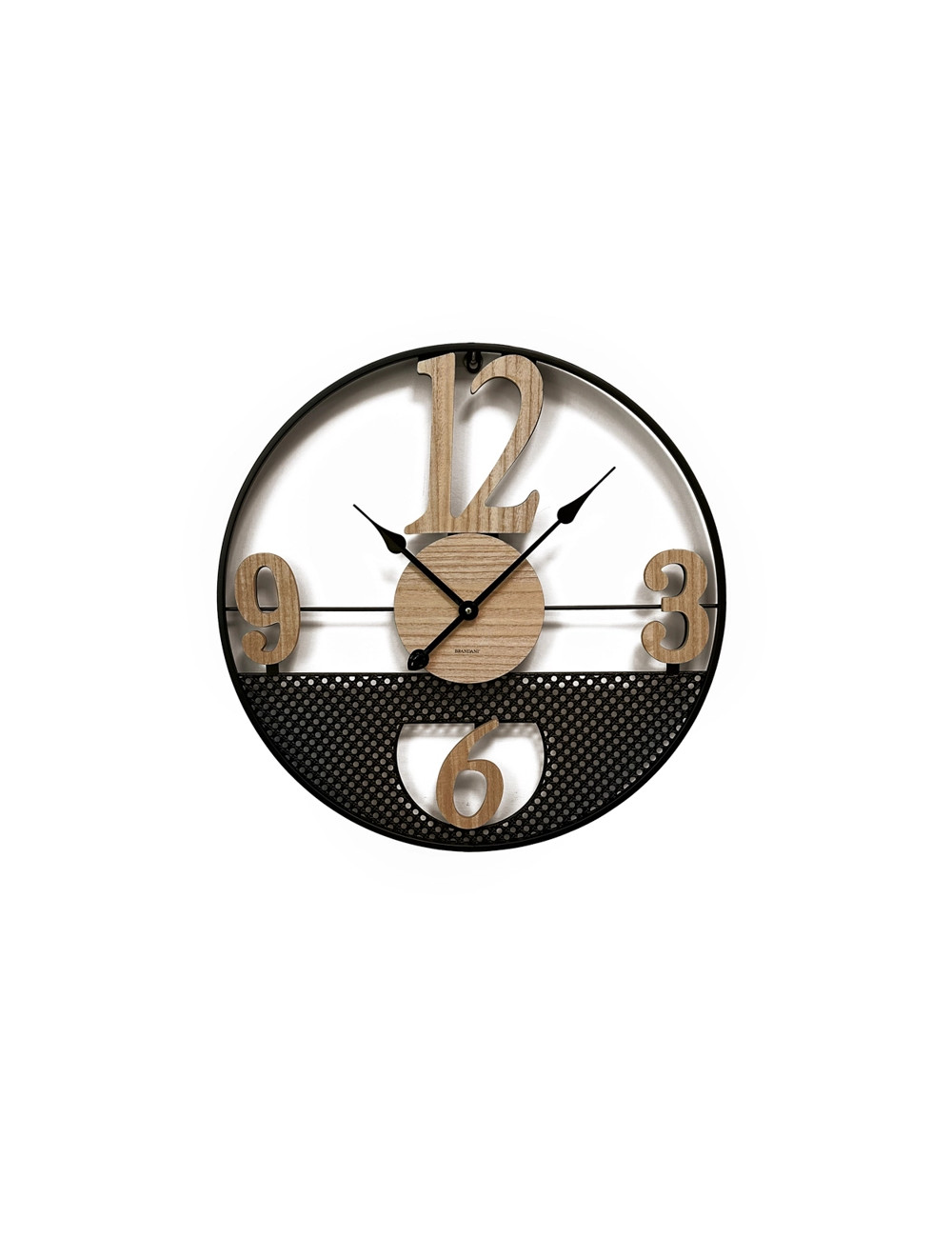 orologio Brandani legno e metallo diametro cm 60
